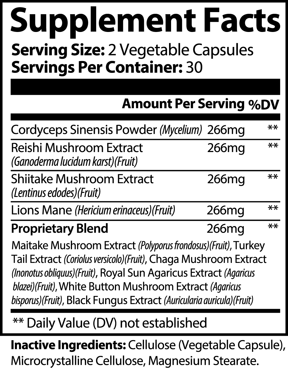 10 Mushroom Blend Capsules
