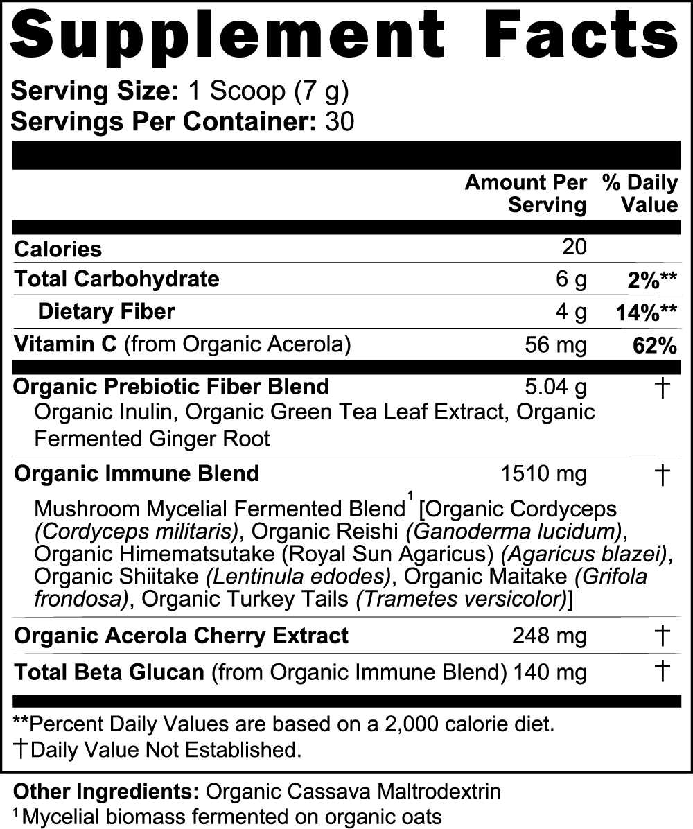 6 Mushroom Fermented Blend Powder