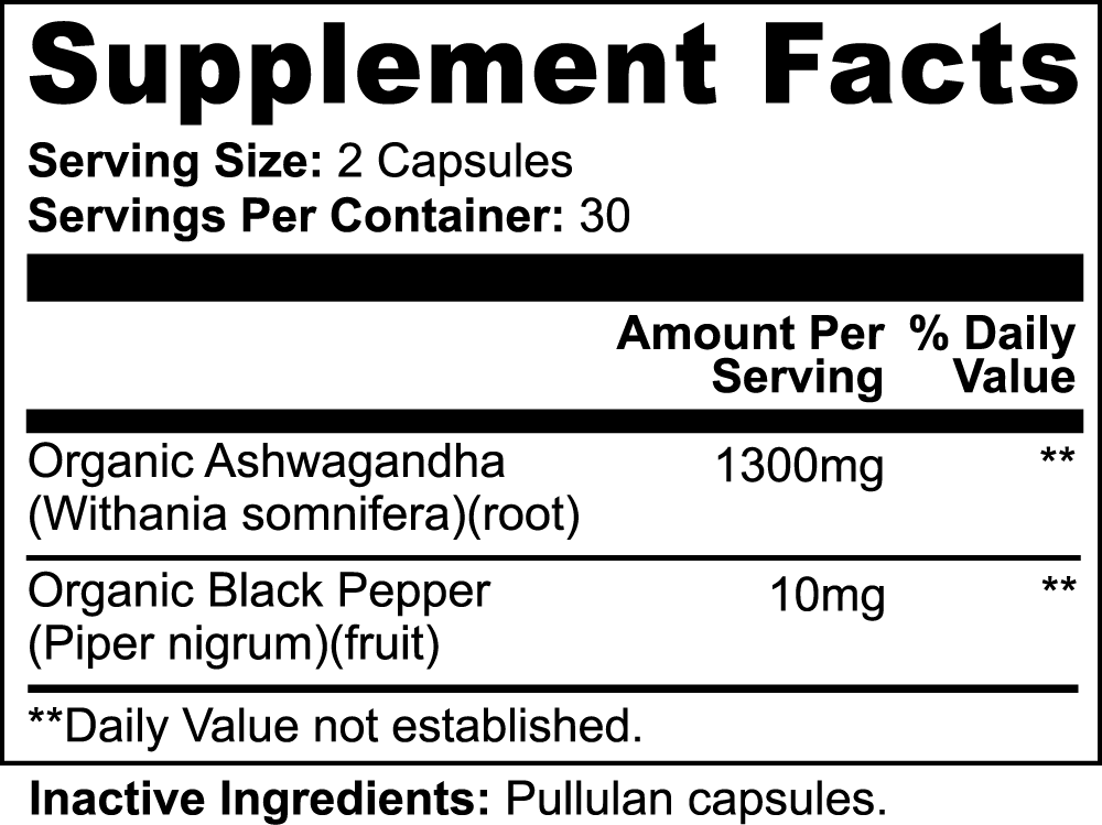 Ashwagandha with Black Pepper Capsules