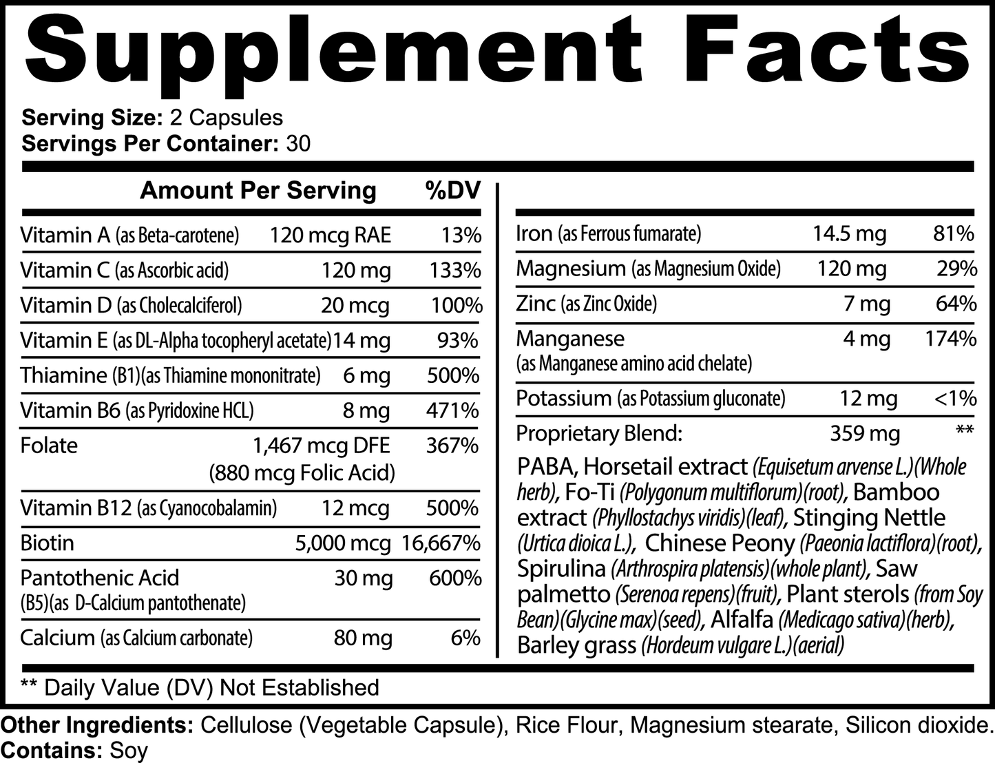 Hair, Skin and Nails Capsules